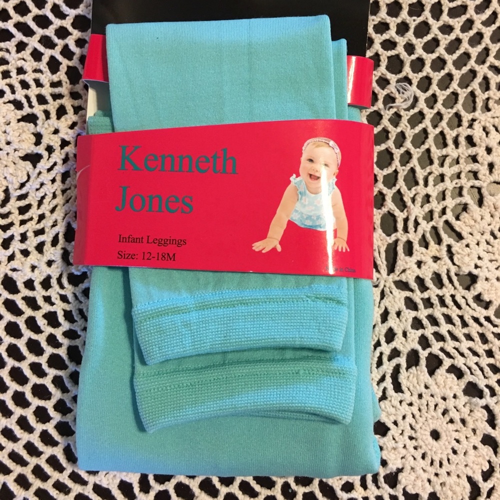 Turquoise Blue Footless Infant Leggings
